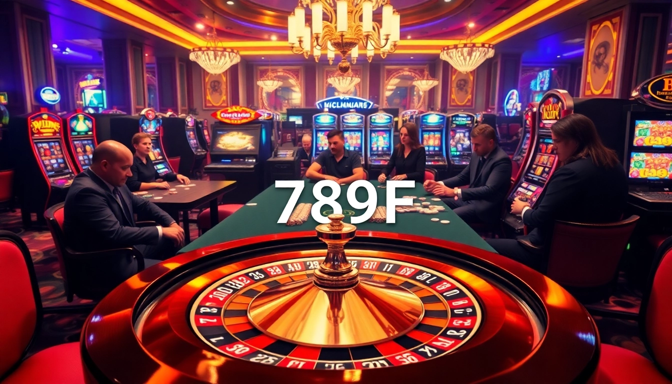 Experience the thrill of gameplay at 789F with players at a lively casino table.