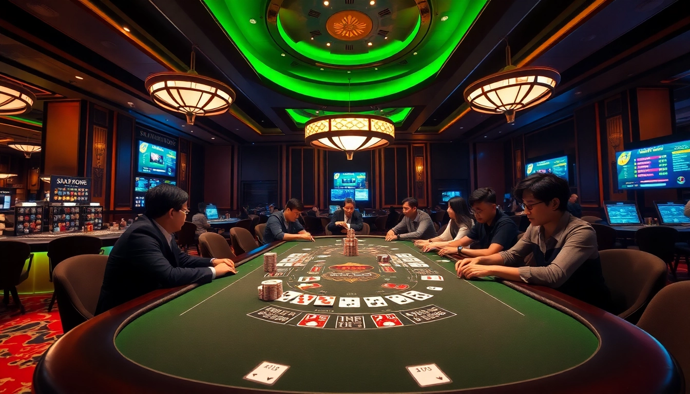 Experience the thrilling atmosphere of Tài Xỉu MD5 at https://taixiumd5.video/ with vibrant game tables and engaging players.