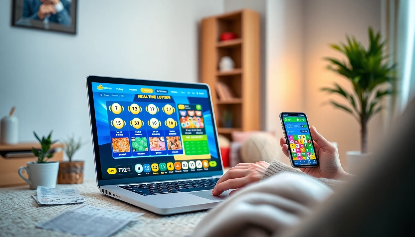 Exciting online lottery platform interface showcasing 92lottery games and stats