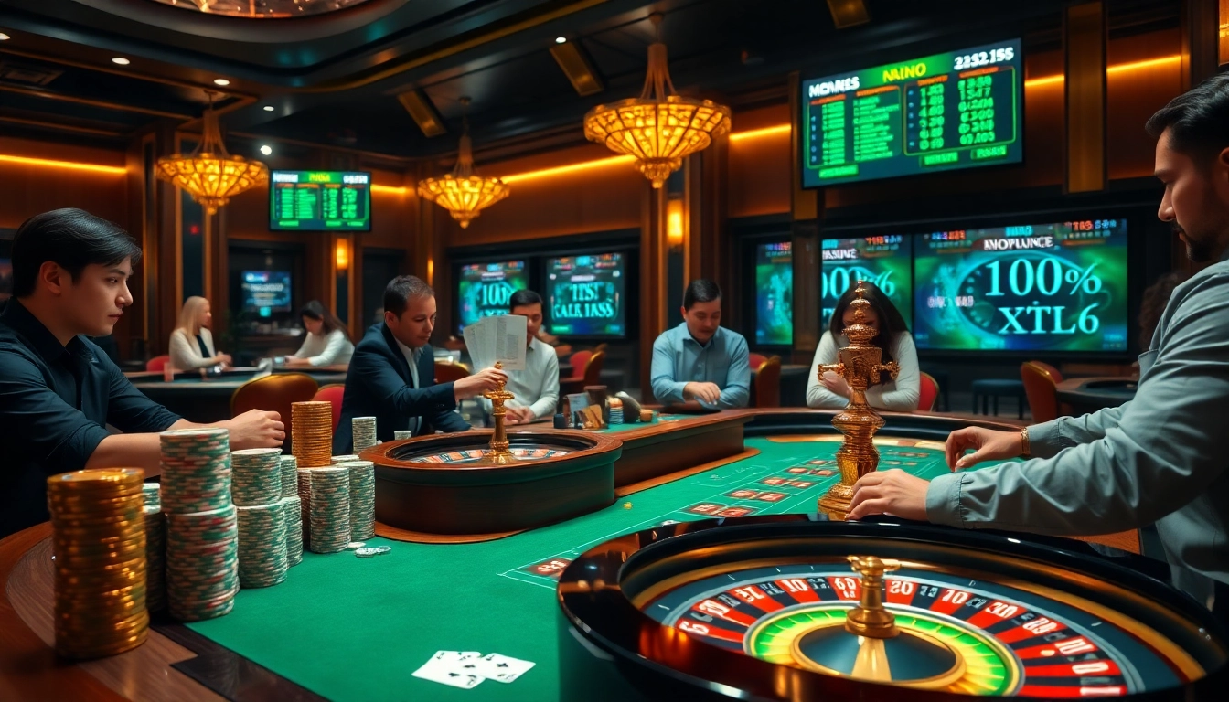 Experience the thrill of RR88 at a luxurious casino table with vibrant poker chips and roulette.
