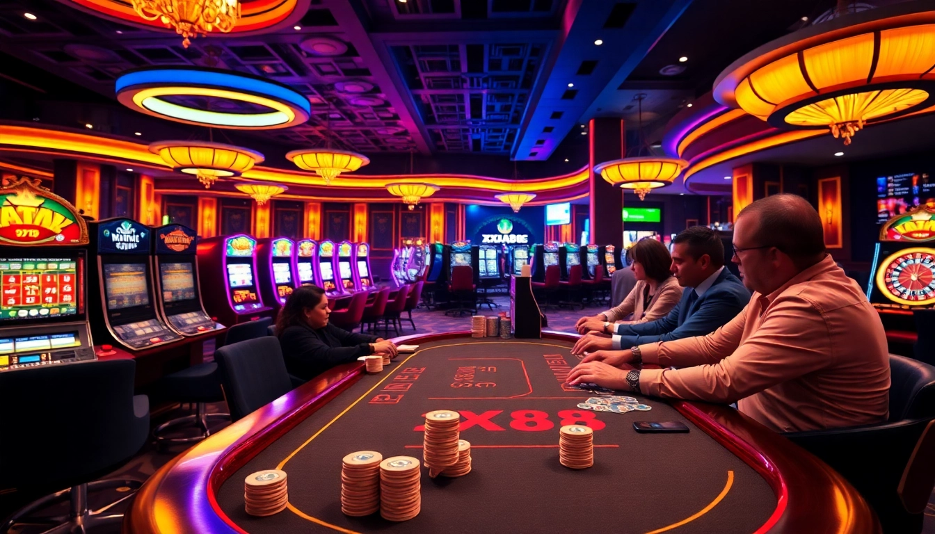 Experience thrilling gaming at https://xx88.directory/ with vibrant poker tables and illuminated slots.