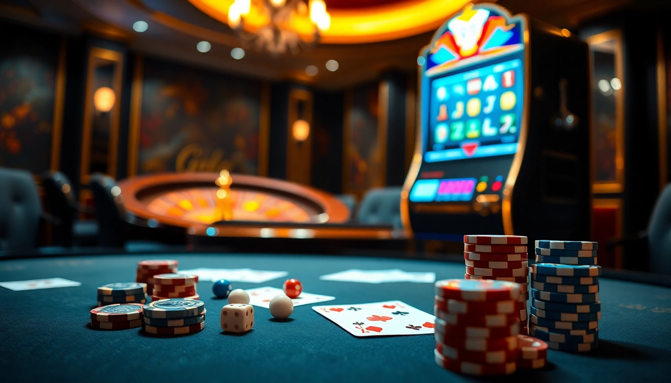 Experience thrilling gameplay at https://gg88.christmas/ with vibrant scenes of poker tables and exciting slot machines.