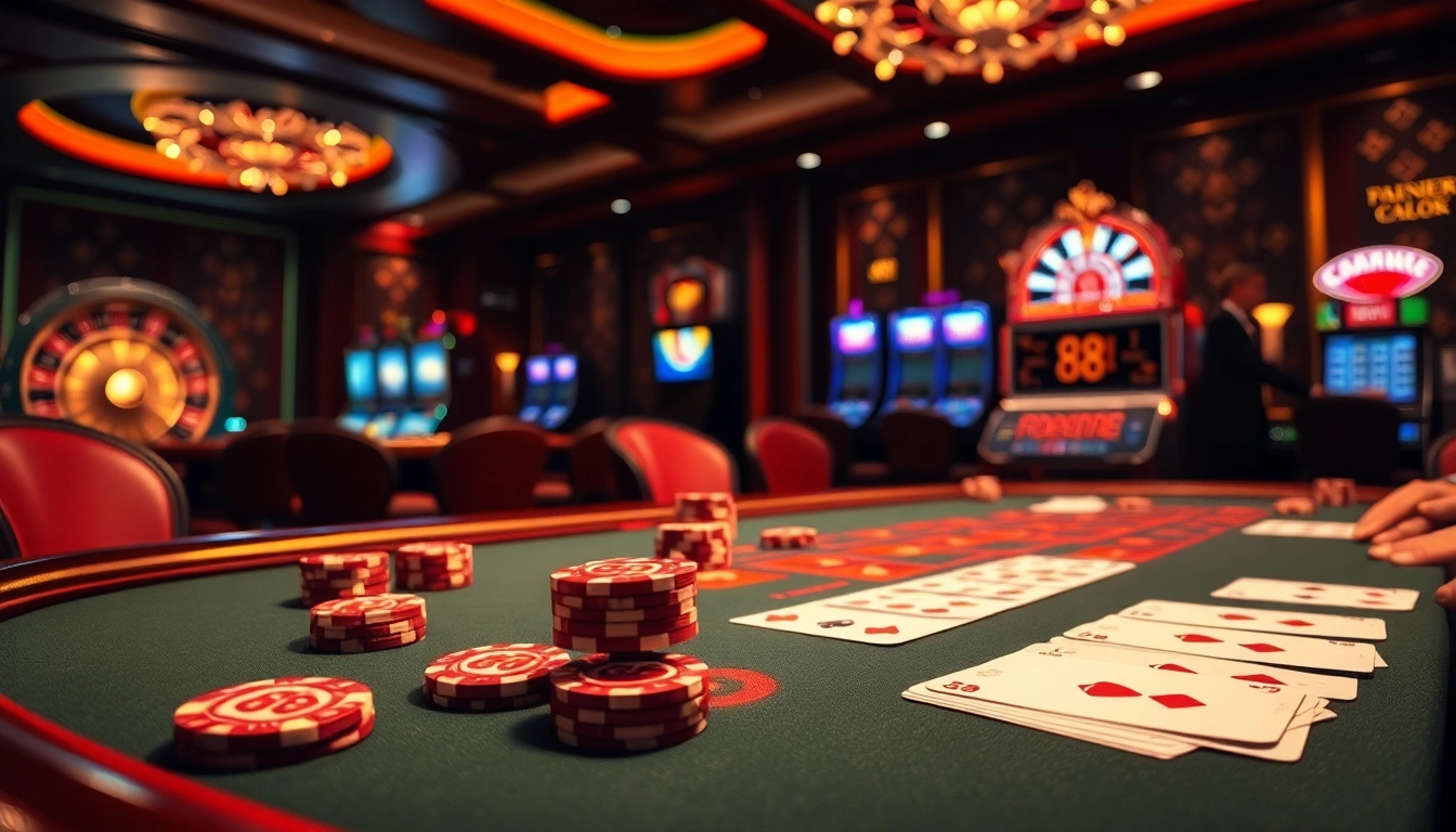 Experience the thrill of gambling with 88i poker chips on an exquisite poker table.