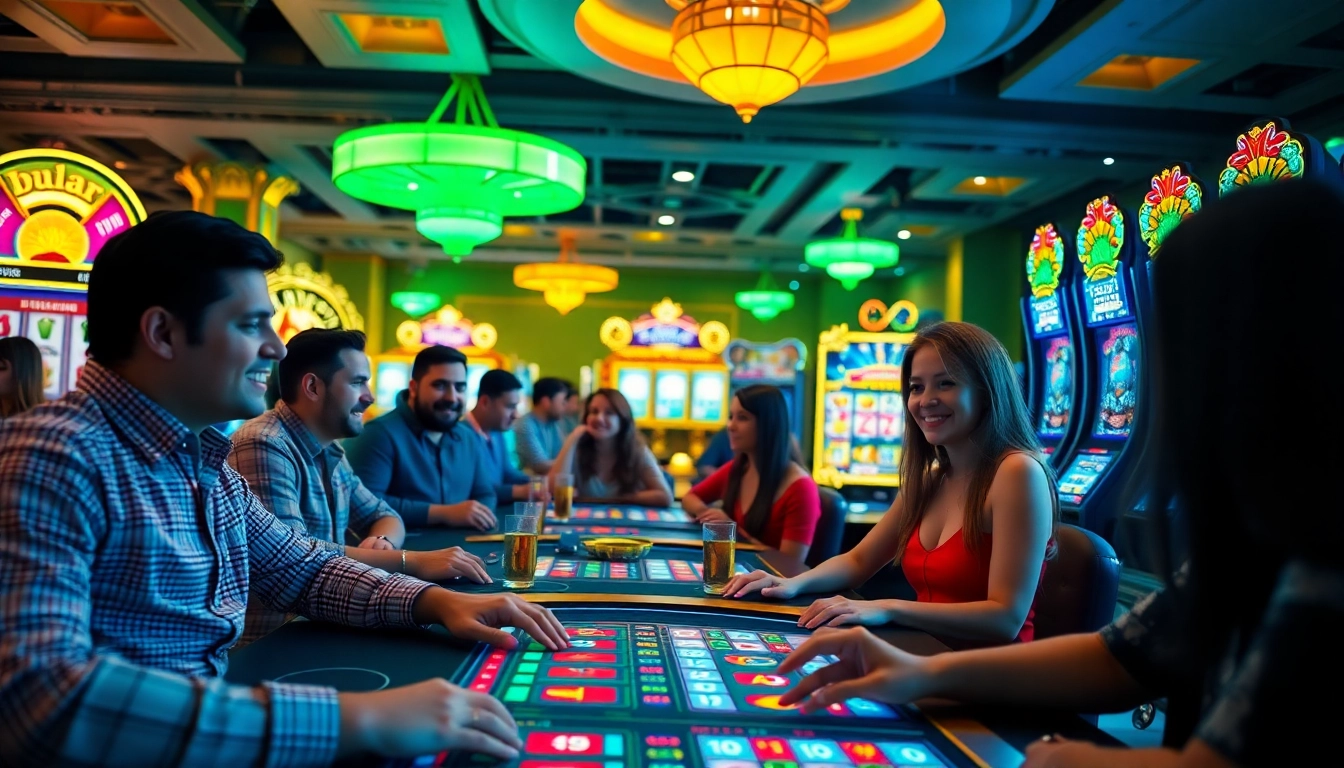 Players immersed in a thrilling gaming experience at bk860s.com with vibrant casino visuals.