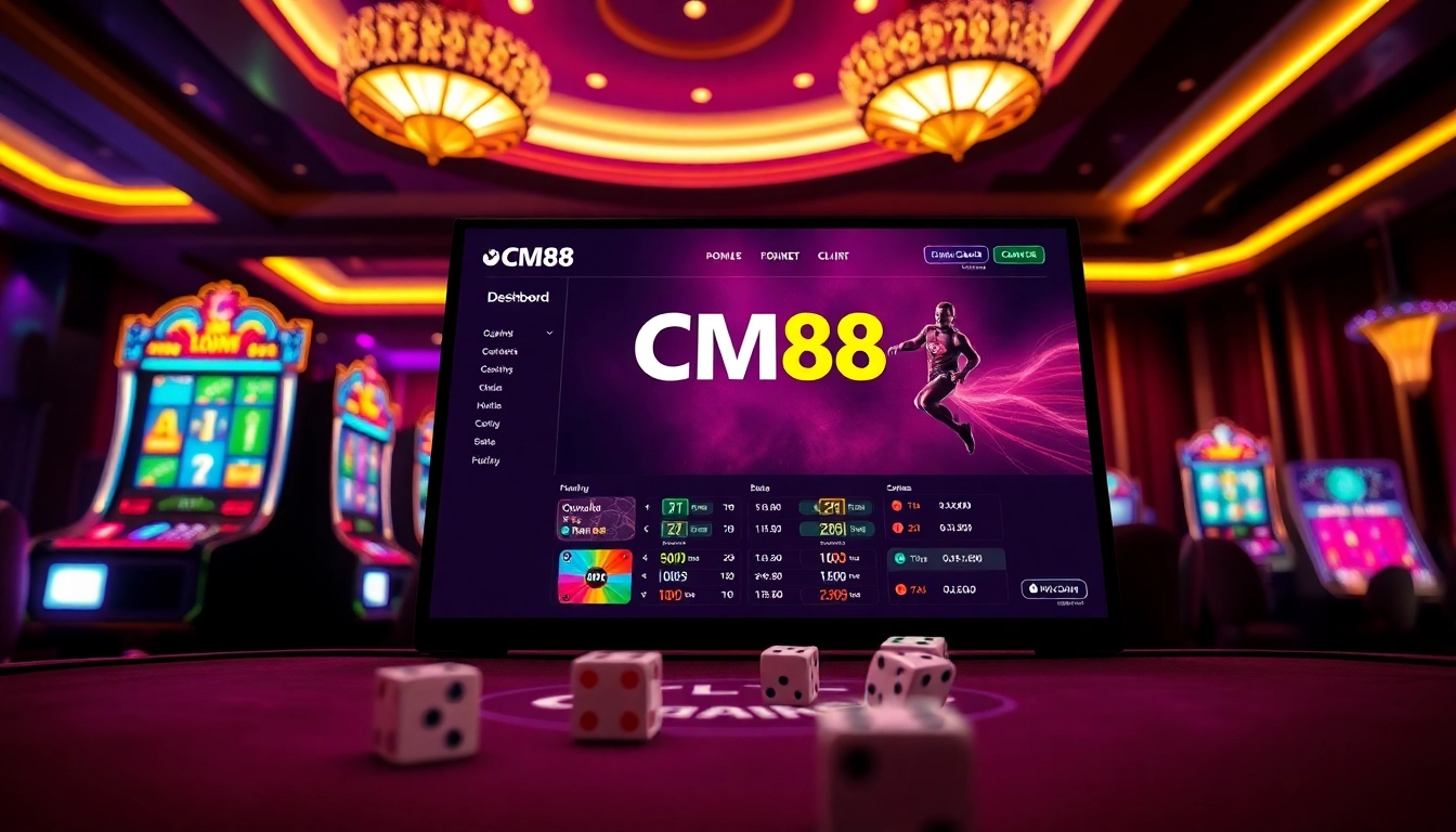 Experience the excitement of cm88 trang chủ with vibrant casino visuals of slots, cards, and thrilling gameplay.