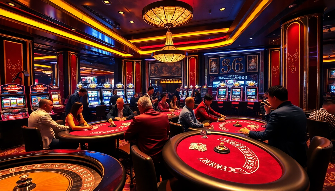 Poker table excitement at https://bl555.family/ with players engaged and vibrant chips on display.