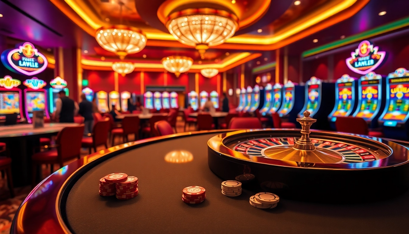 Experience the excitement of LUCK8's vibrant casino scene with players celebrating their wins.