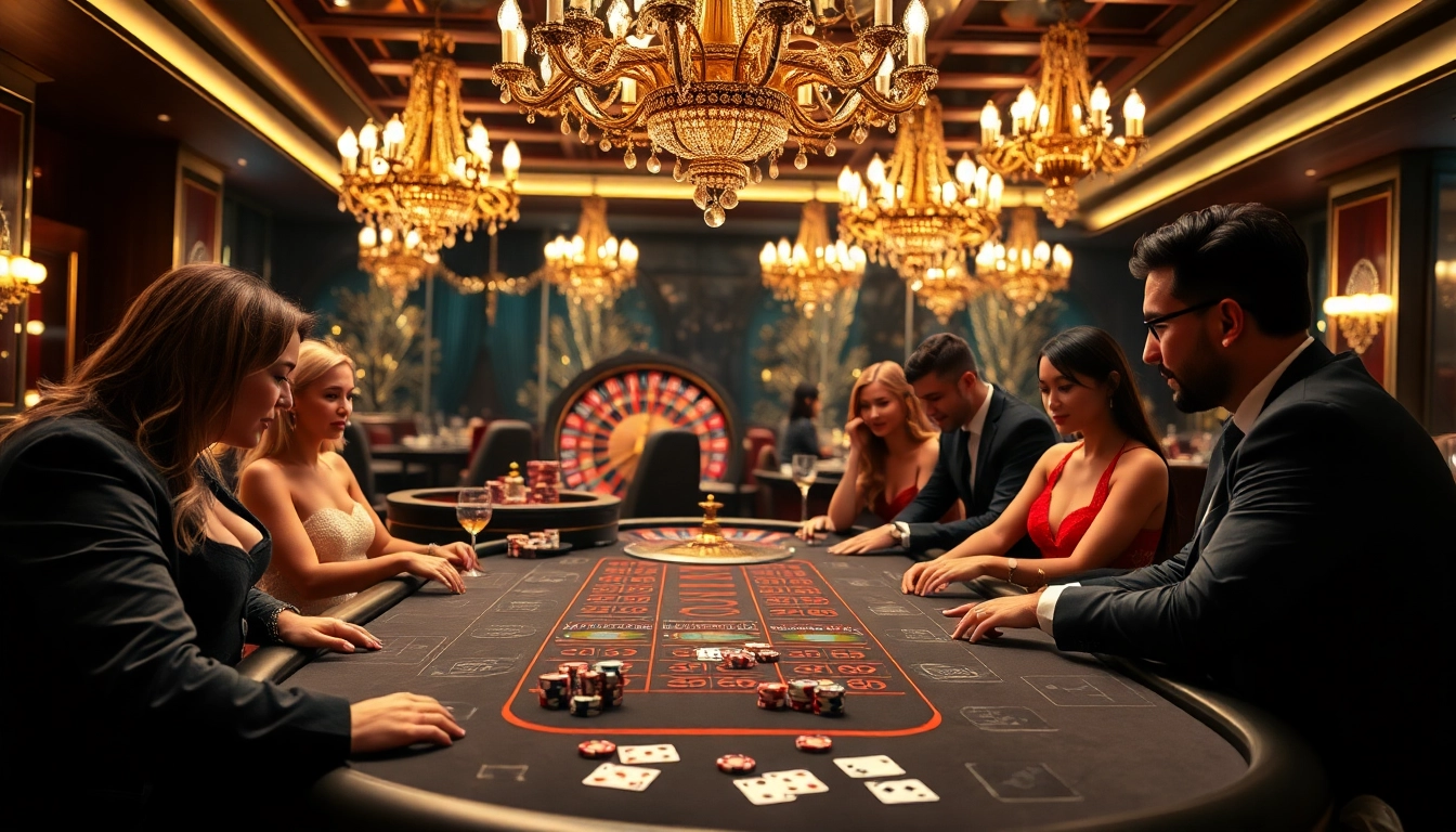 Exciting blackjack gameplay at open88 with players placing bets amidst the buzzing casino atmosphere.